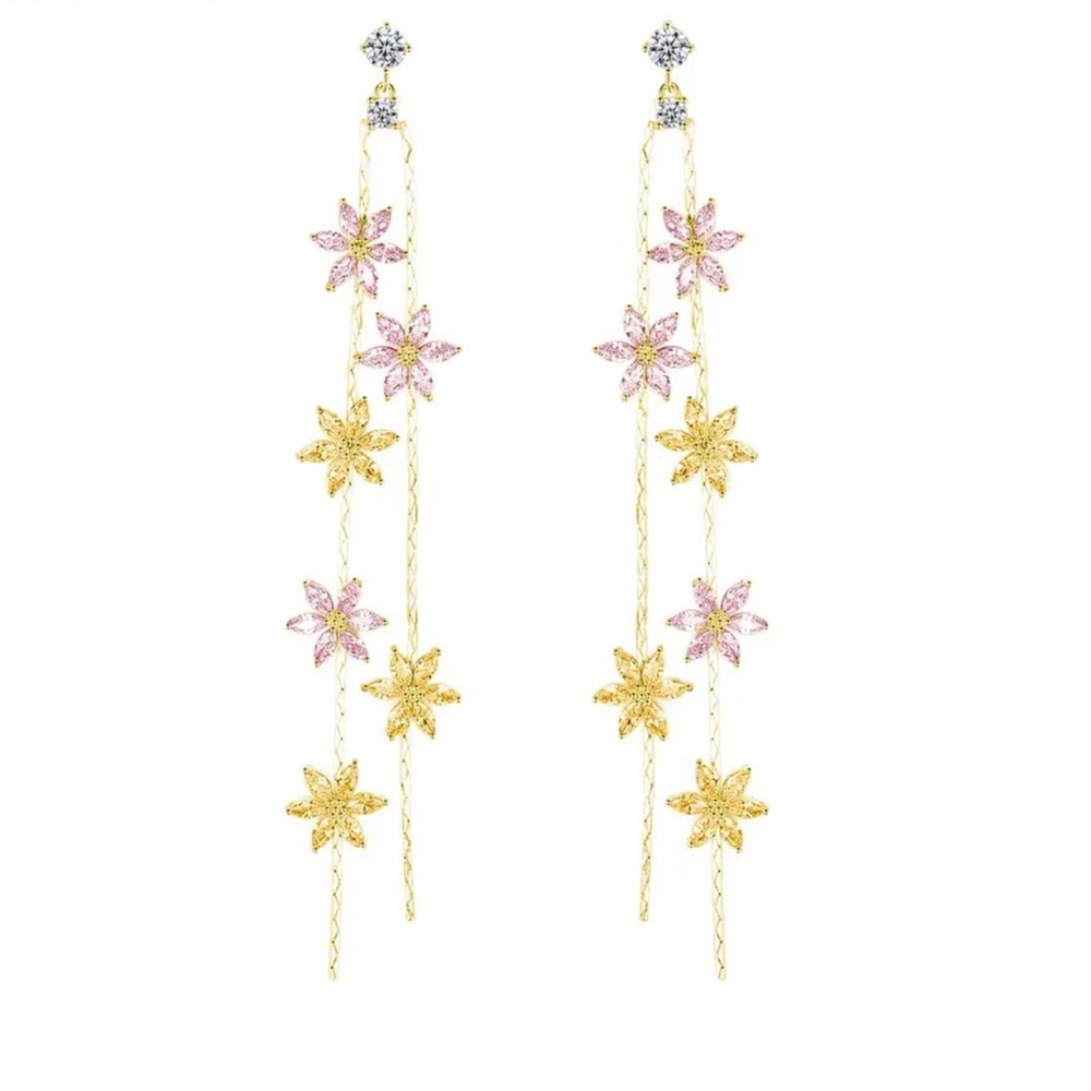 Swarovski Crystals Dangle Earrings The Shirin - Picture 3 of 7